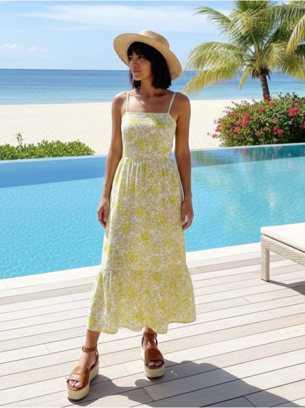 Greylin Mandy Floral Tie Back Dress